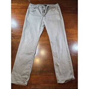 Lucky Brand Jeans Mens 34x30 Gray 121 Slim Straight Leg Medium Wash Stretch